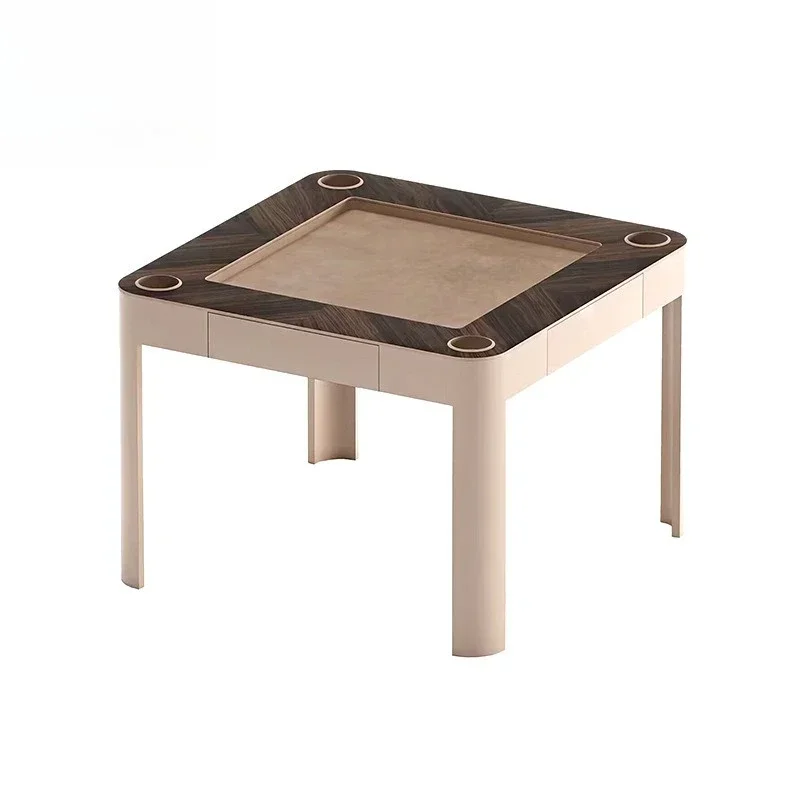 

Italian light luxu ry high-end solid wood multi-functional ches s and card ta ble luxury desi gner entert ainment tabl e