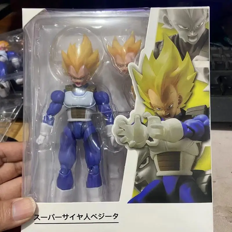 

Bandai аниме Dragon Ball Z Super Saiyan Vegeta фигурку желтые волосы модель из ПВХ настольный орнамент коллекция игрушек