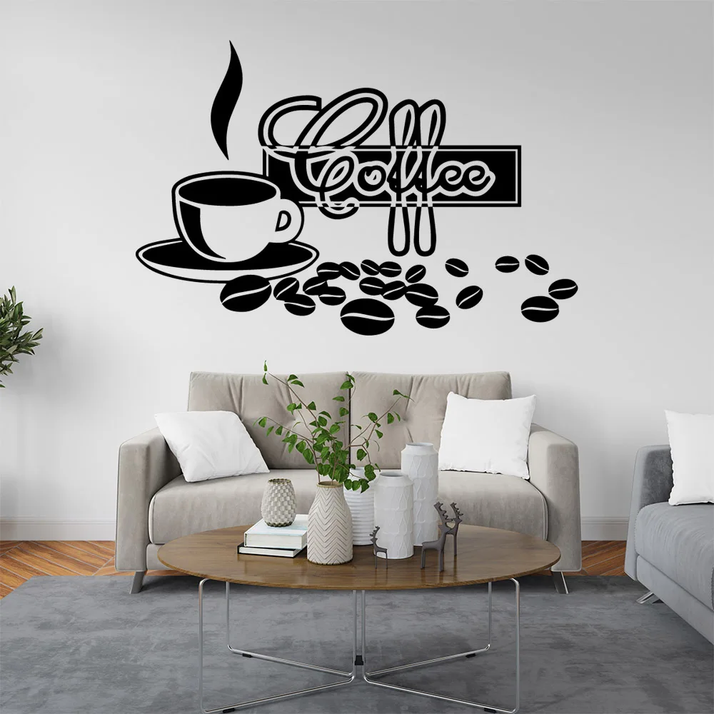 

1 pc hot sale new delicious coffee wallpaper or wallsticker Accessories For home living Rooms Decoration Wall Decoration Murals