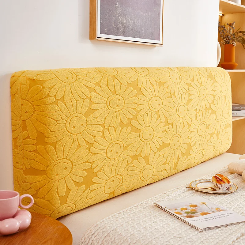 Full Wrap Bed Headboard Cover Stretch Jacquard Dustproof Headboard Slipcover Universal Sofa Back Protector for Bedroom - view 4