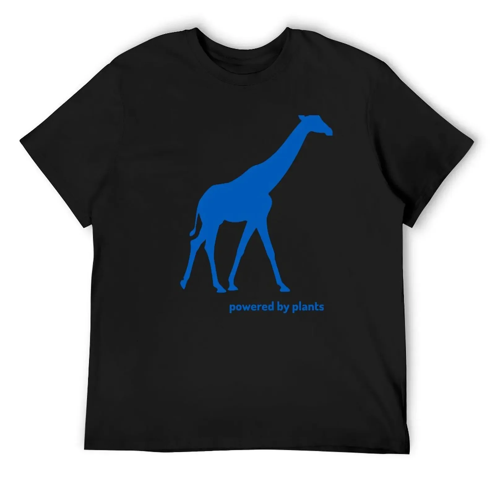 

giraffe powered by plants T-Shirt vintage clothes oversized gifts for boyfriend mens big and tall t shirts