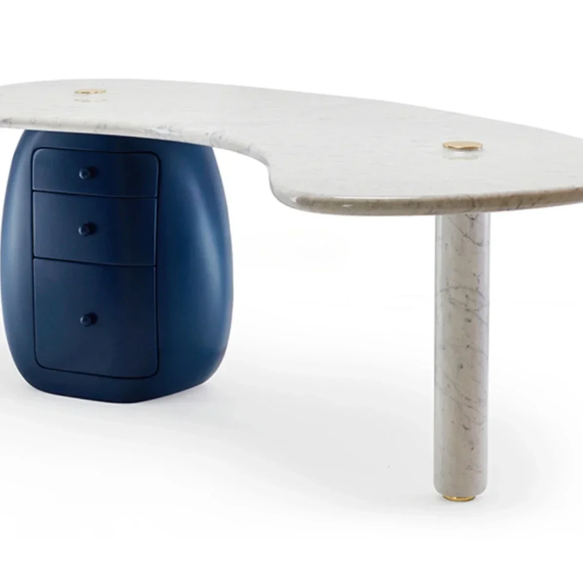 Modern Light Luxury Designer Creative Marble Irregular Desk Study Computer Desk Model Room
