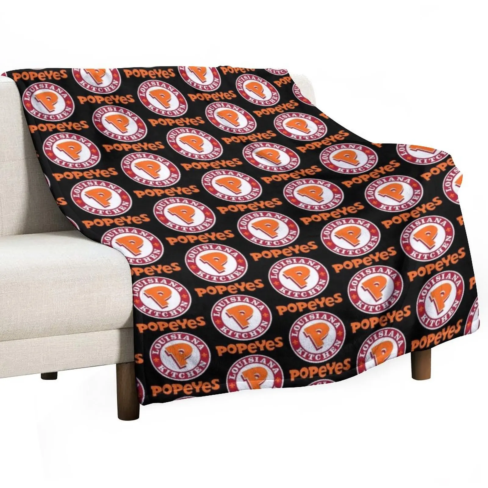 

Louisiana Kitchen Popeyes Classic Logos Throw Blanket Hairy blankets and throws Decoratives Summer Beddings Blankets