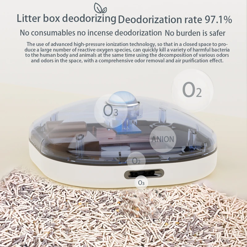 LonHomon Smart Cat Purificador de odor para gato Litter Box Desodorizador Pet Toilet Purificador de ar Cão Gato Litter Desodorante