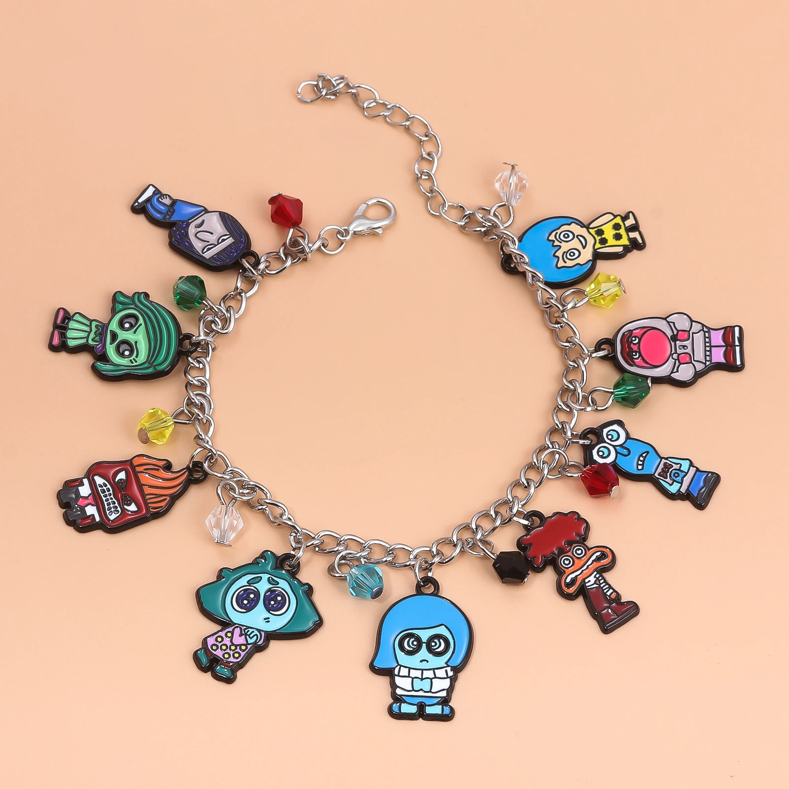 داخل خارج سحر سوار الفرح الحزن الاشمئزاز غاضب الإسورة أساور للنساء الرجال هالوين حزب مجوهرات هدية