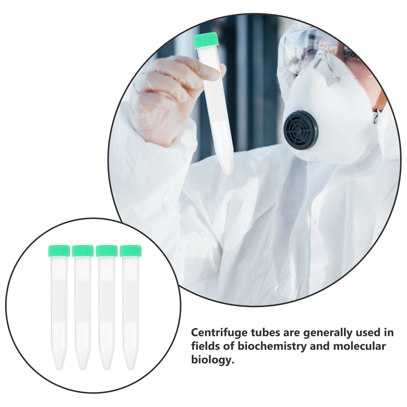 

50pcs 15Ml High-Quality Plastic Tubes With Screw Caps Transparent Laboratory Test Tube Vials For Science Experiment