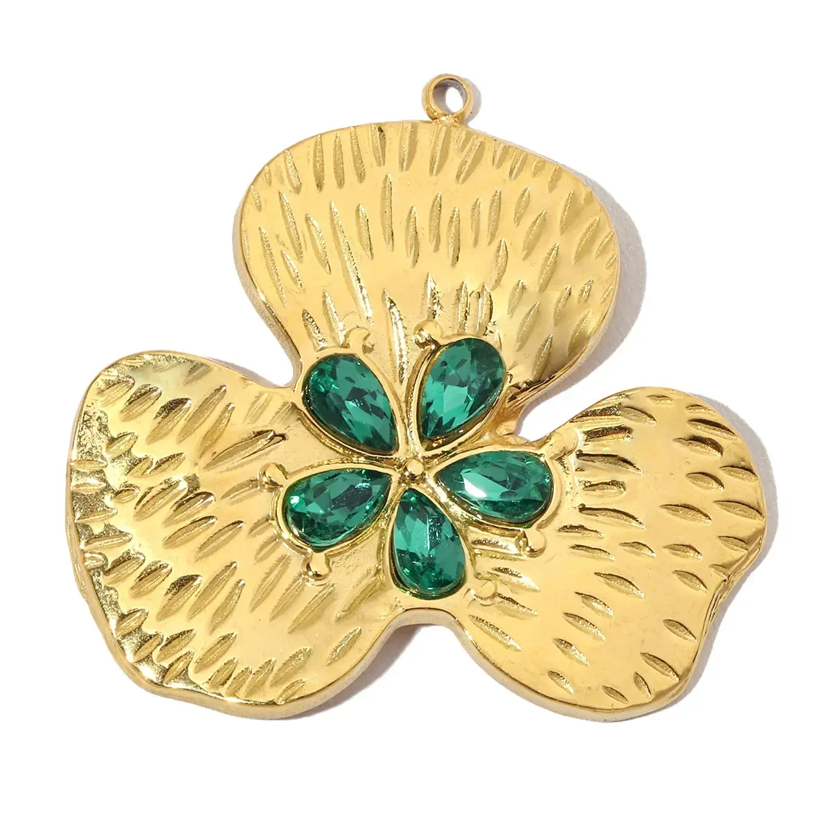 3pcs/Lot French Eagle Natural Stone Stainless Steel Diy Charms Women Flower Necklace Pendant Shell Oval Jewelry