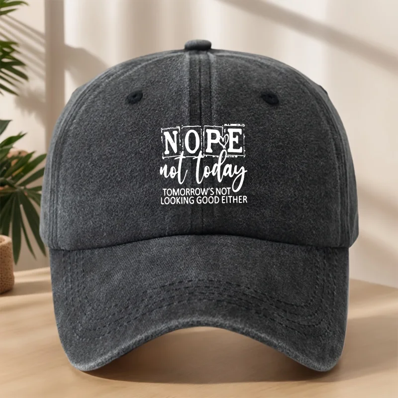 

"NOPE" Letter Baseball Cap | Vintage Washed Adjustable for Men's Street Hip-Hop & Outdoor