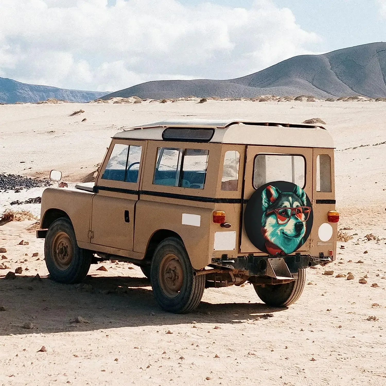 Husky animal cão capa de pneu sobressalente protetores de roda à prova de intempéries universal apto para reboque rv suv caminhão campista reboque de viagem