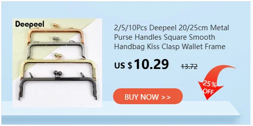5Pcs Deepeel 16.5cm Colored Bead Metal Bag Handle DIY Handmade Sewing Brackets Kiss Clasp Purse Frame Handles for Making Bags