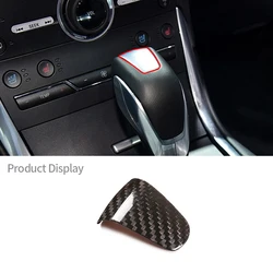 For Ford Edge 2015-2018 Mondeo 2013-18 S-MAX Real Carbon Fiber Car Center Console Gear Shift Head Cover Sticker Car Accessories