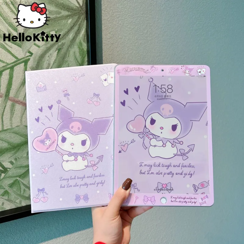 

Sanrio Kuromi My Melody IPad Case Mini 6 Pro 9.7 10.2 Inch Cover Kawaii Anime Tempered Film Ipad Air 4 Pro 2022 11 10.9 Inch Y2k