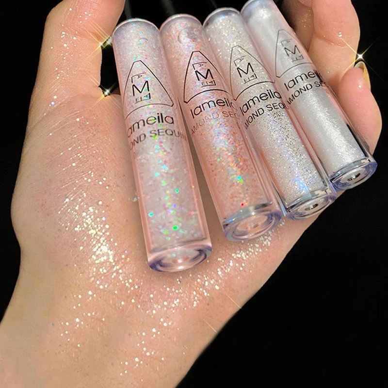 อายแชโดว์ชนิดน้ํา Glitter Highlighter Pearlescent Liquid Eye อายแชโดว์อายไลเนอร์ Eye Silkworm ดินสอยาวนาน Shiny Eye Makeup