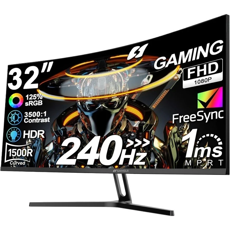Inch 0Hz High Ref Rate, FHD 0P Gaming PC DP.4, Curved 00R, MPRT, HDR