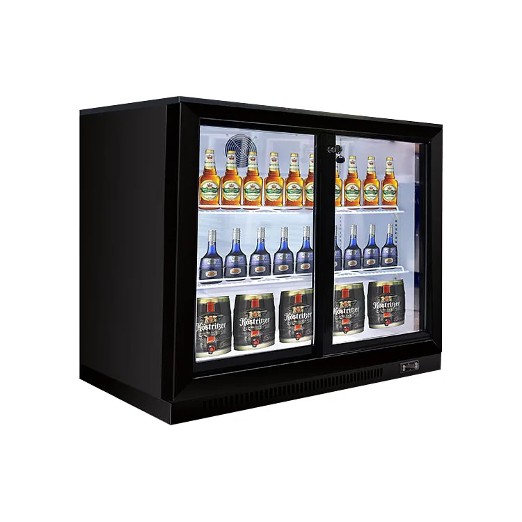 

Ke-style refrigerator Commercial display Stainless steel bar Beverage Beer Showcase Glass door F