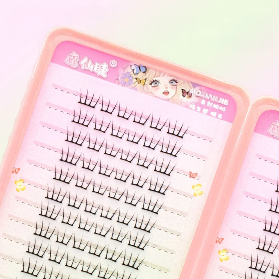 Pestañas de hadas libro de pestañas finas para chicas idols estilo coreano naturales extensión 5