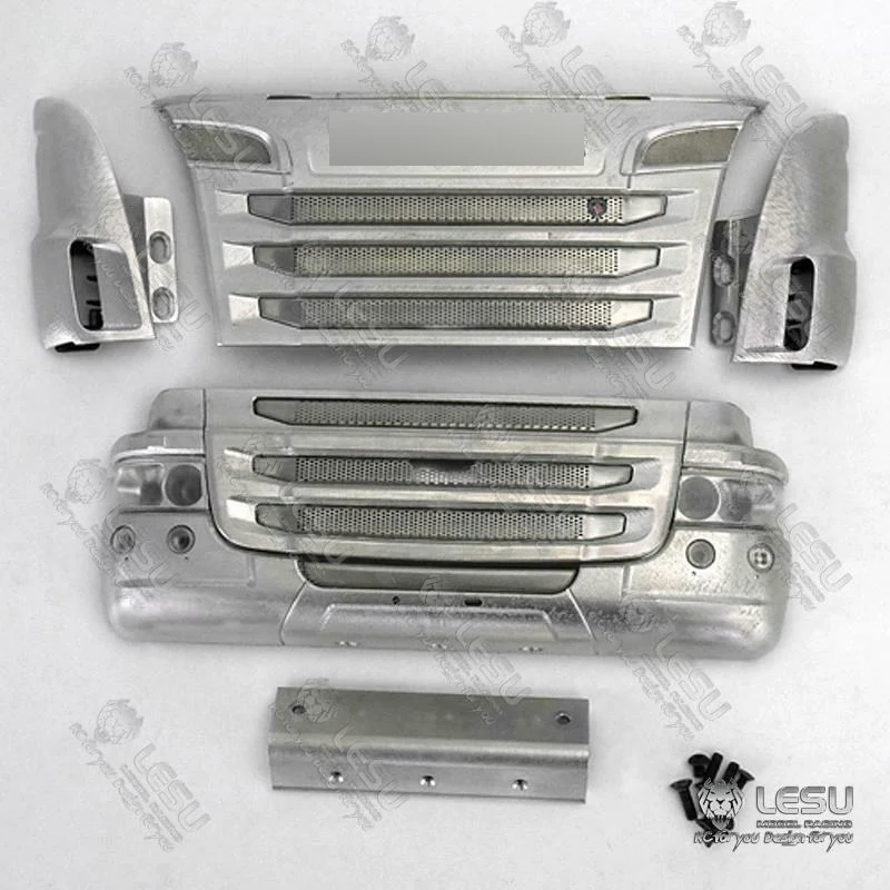 1/14 Lesu Metal Cabin Front Face Bumper For Diy Tamiyaya R730 Rc Tractor Truck Th15170