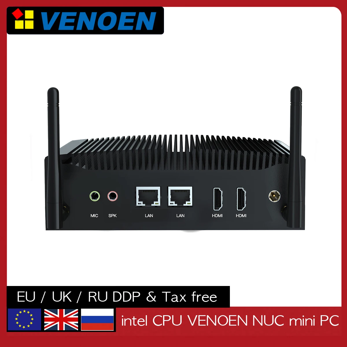 2×HDMI Fanless i7 10610U 8565U Mini PC Intel Core i5 8260U 7287U Dual LAN ITX Industrial Rugged Computer 8×USB Windows 10 Pro 4G