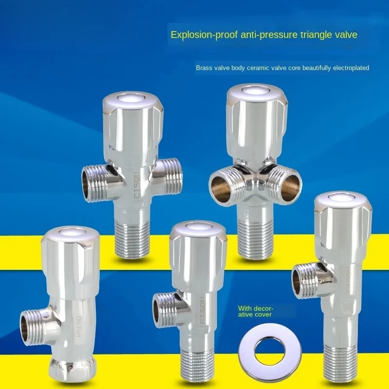 1/2 inch hot and cold water angle stop valve for sink, basin, kitchen sink, toilet, solar water heater switch