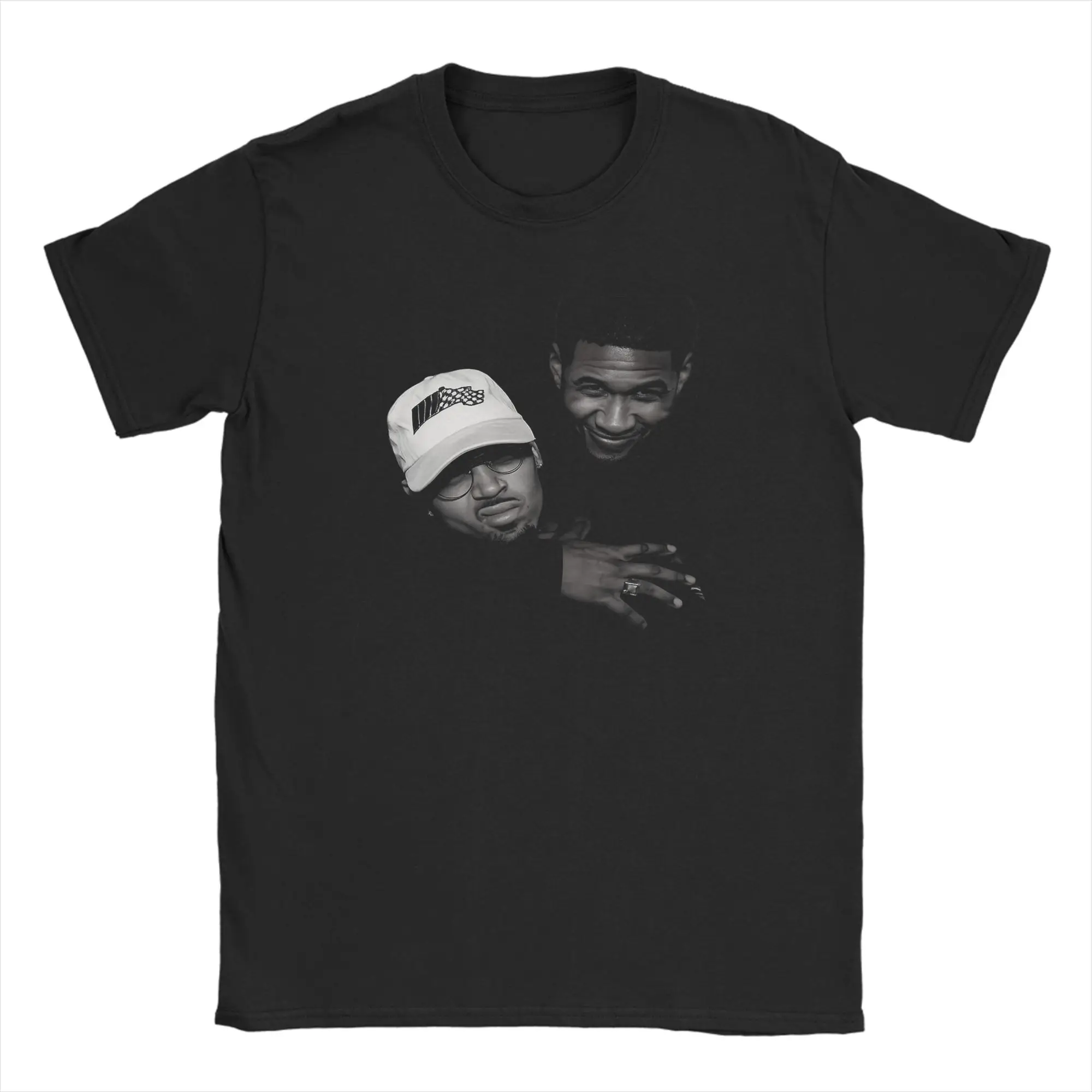 Graphic Printing Chris Brown Usher R&B Tour 2026 T Shirt For Unisex  Cotton T-shirts Short Sleeve Tops
