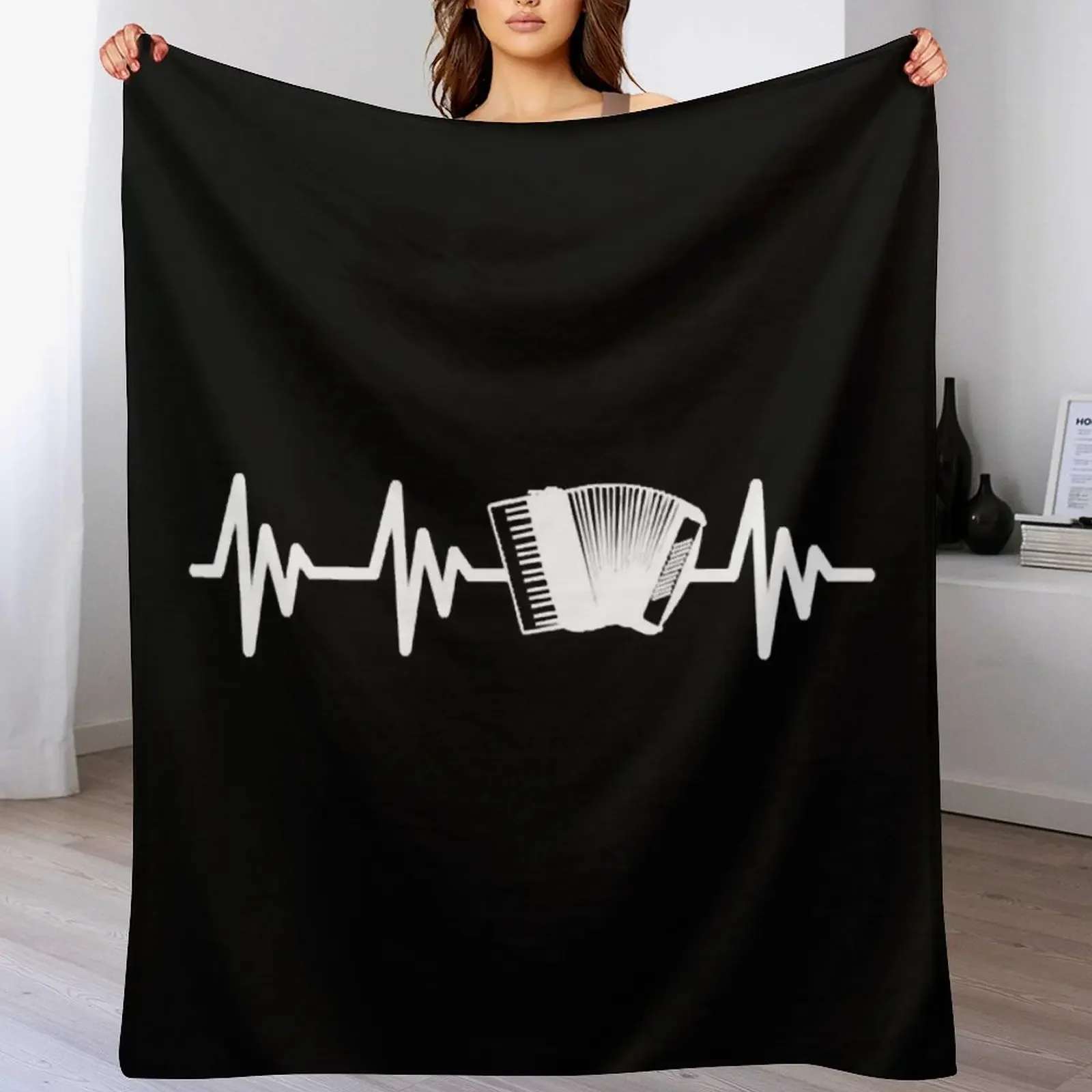 

Accordion Heartbeat Heart rate Music Throw Blanket Thermals For Travel Blankets For Baby Blankets