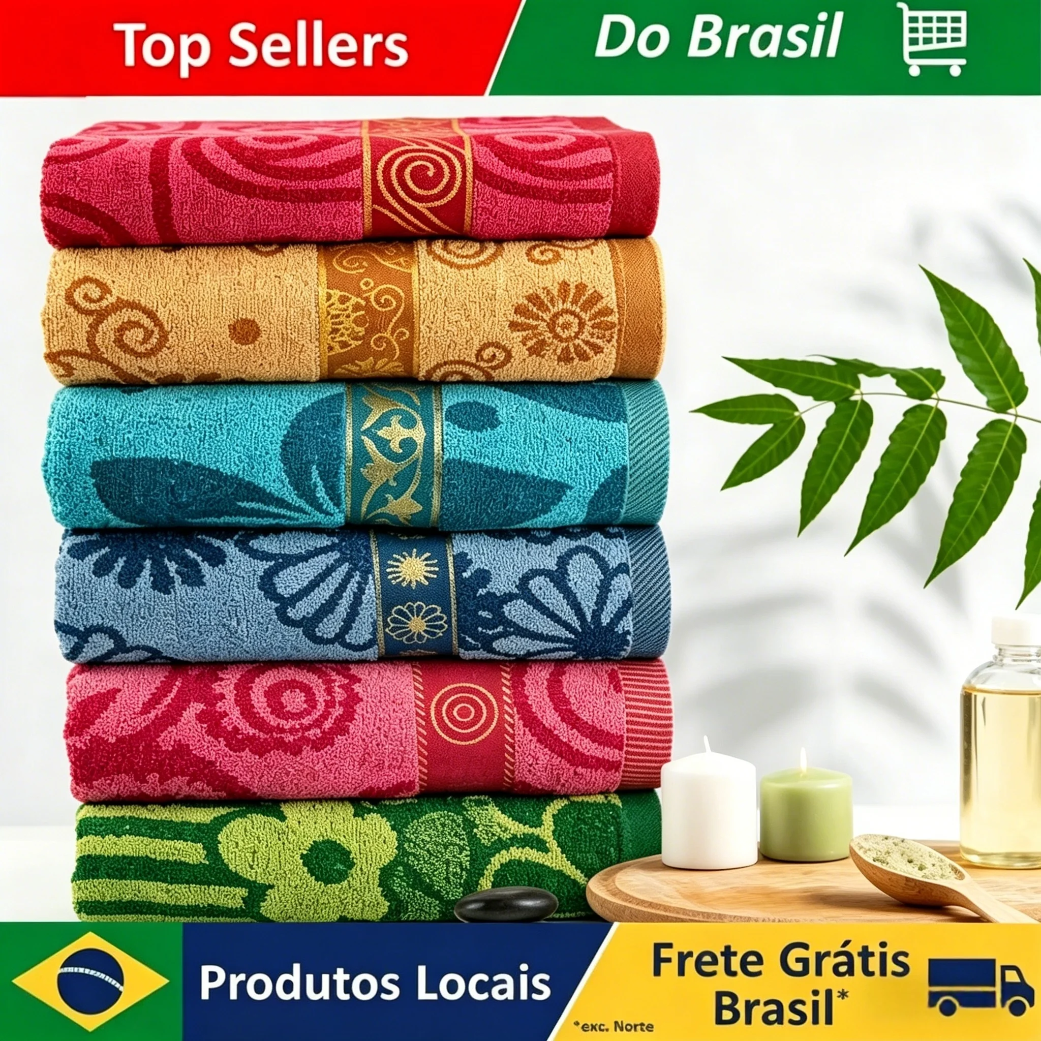 Toalha Macia 50% Algodão, Toalha de Banho Altamente Absorvente para Banheiro, Hotel, Academia, Super Macia e de Secagem Rápida