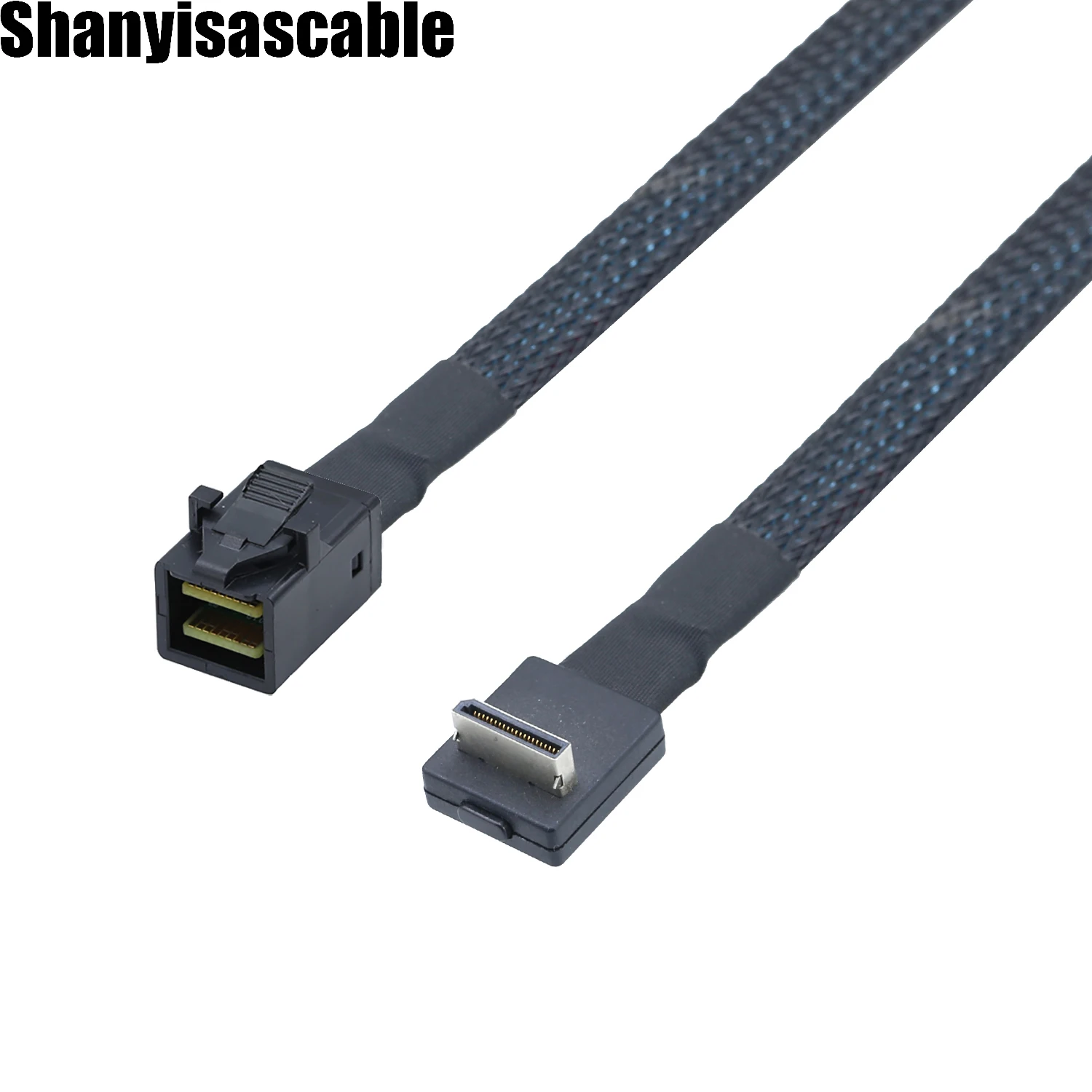 OcuLink PCIE SFF-8611 4i 42Pin 90 degree to HD MINI SAS SFF-8643 For SSD Data Active Cable