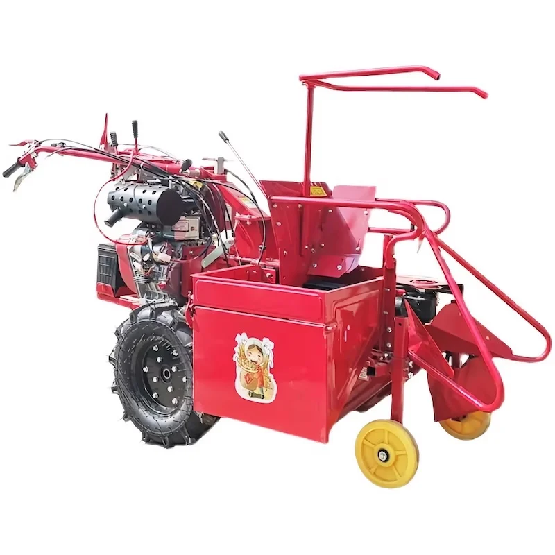 Small tractor trencher soil tillage machine rotary tiller 7.5 horsepower gasoline diesel engine