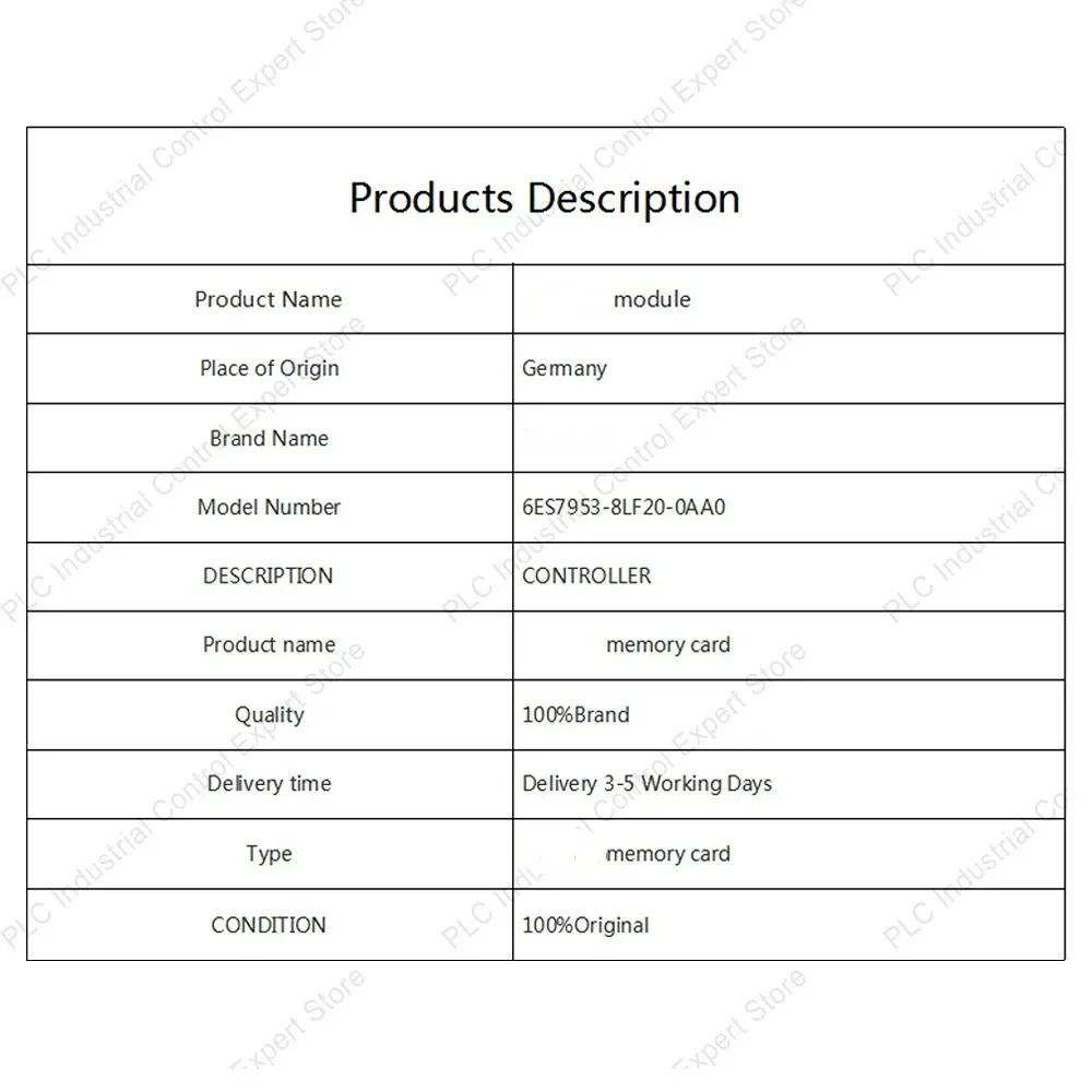 6ES7953-8LF20-0AA0 SIMATIC S7 Micro Memory Card Program Card 6ES7 953-8LF20-0AA0S7-300 Memory Cards MMC Cards 64k for 