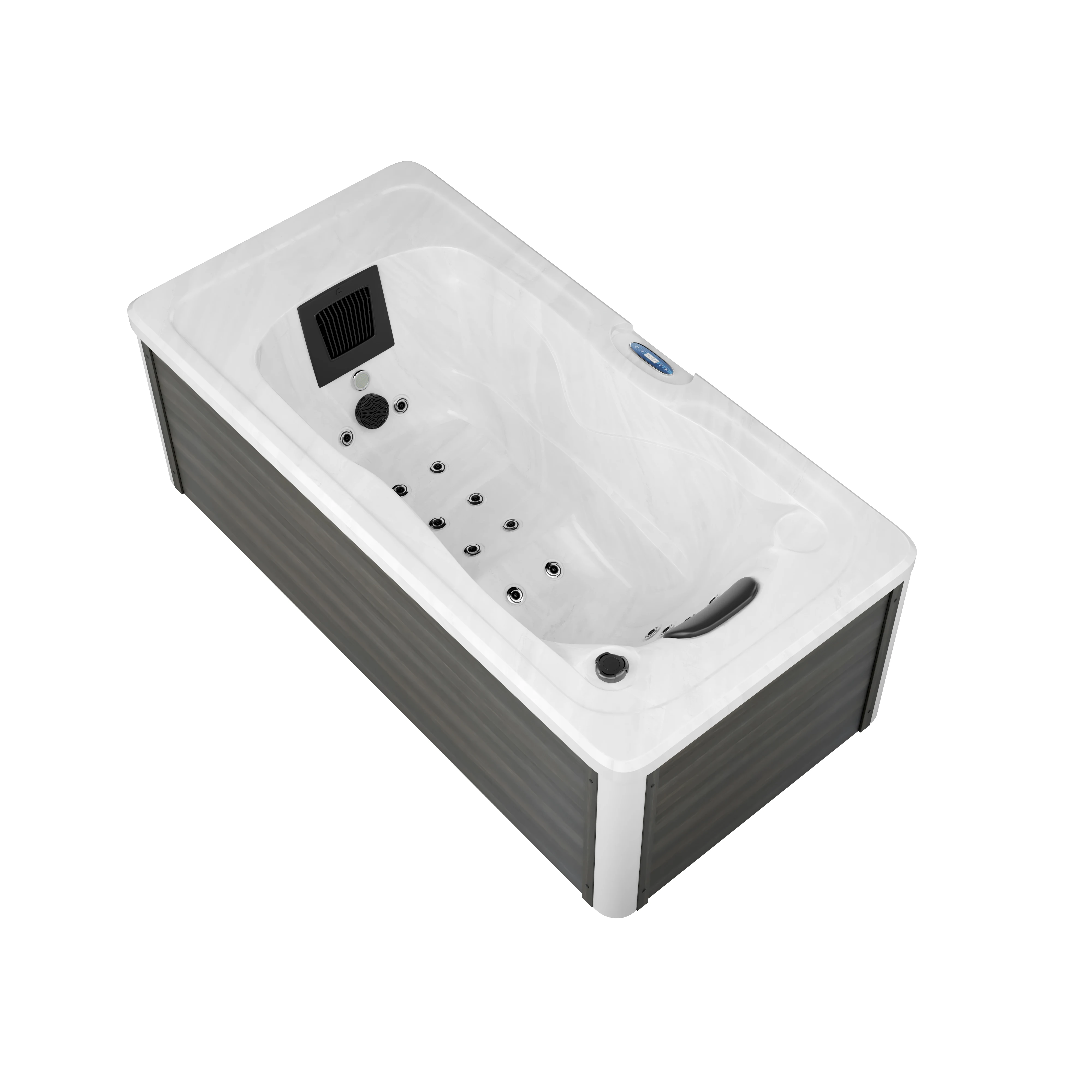 1 Person Modern Outdoor Hot Tub with Acrylic Body 30 Jets  Control Luxury Spa Massage for Villa Use
