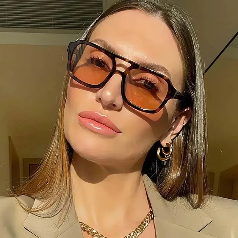 

Новые винтажные женские квадратные солнцезащитные очки, мужские элитные брендовые солнцезащитные очки в большой оправе, женские очки для путешествий UV400 Óculos De Sol