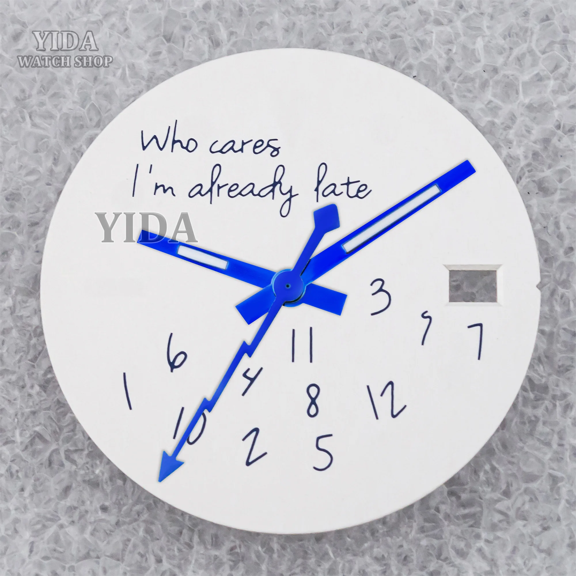 Mod 28.5mm Watch Dial Hands Set Green Luminous Pointers  Fits NH35/4R36 Movement Who Cares Lt's Already Late Accessories Parts