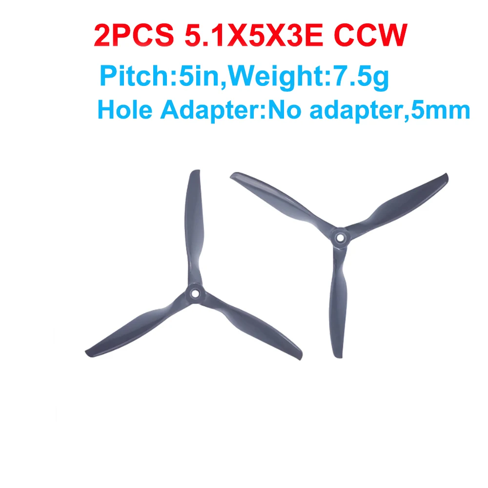 Gemfan 8X13X3 7X13X3 5.1X5X3 8 Zoll 7 Zoll 5 Zoll Glasfaser-Nylon Elektropropeller 5MM/6MM Wellenloch für Starrflügelpropeller – Detail 4