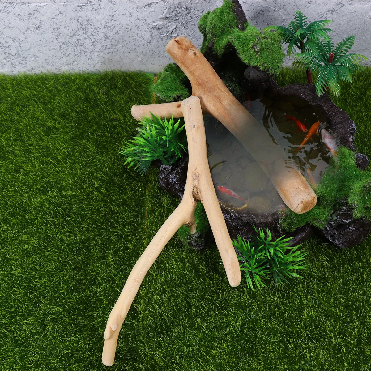 

1Set Natural Y-Shape Driftwood Aquarium Ornament Fish Tank Decoration Lower PH Biofilm Grazing Driftwood Plant Anchor