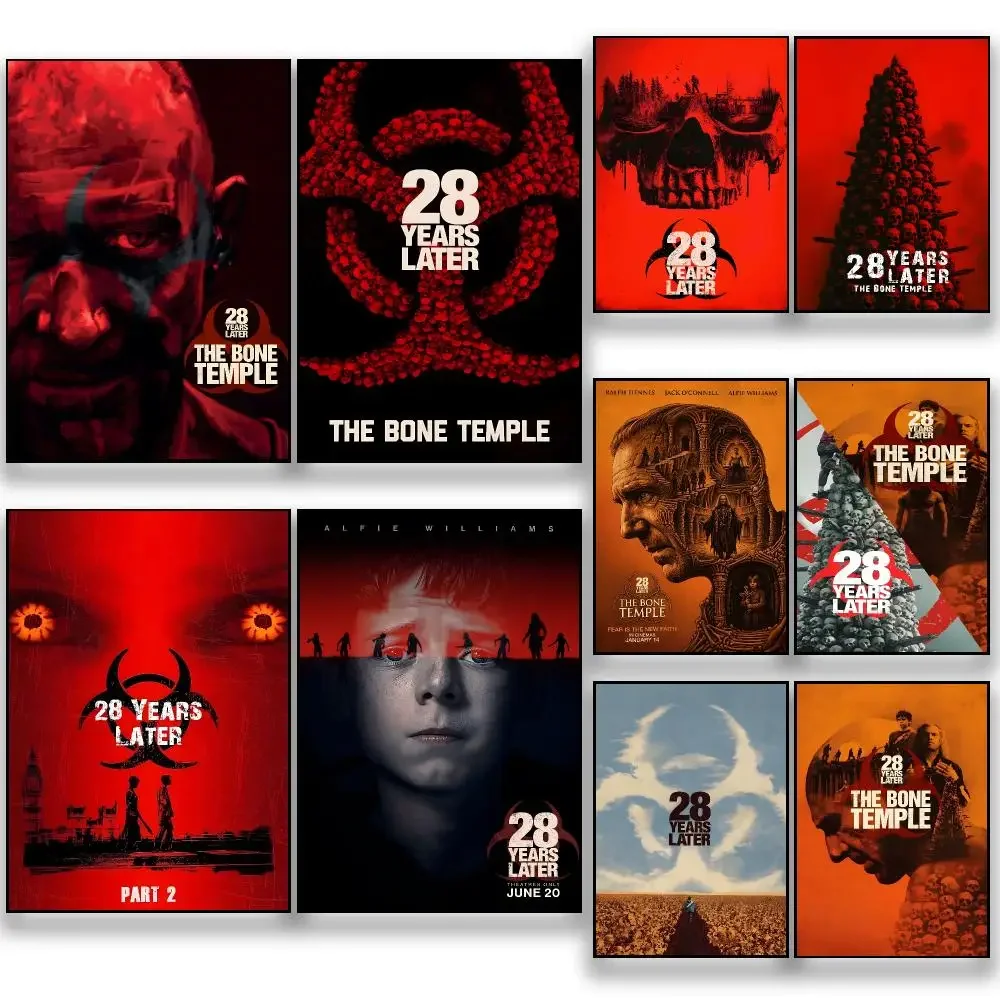 Film 2-28 Years Later Bone Temple Poster HD Removable Wall Art Gift Bedroom Lounge Dorm Office Gaming Cafe Bars