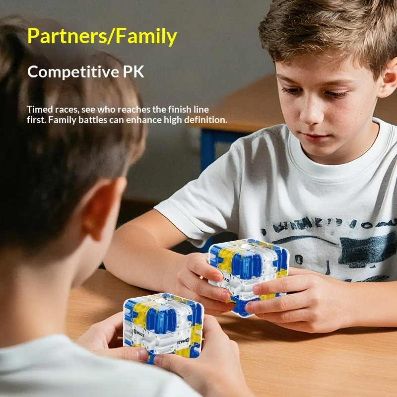 عبر الحدود ثلاثية الأبعاد الكرة المتاهة 3x3 مكعب متاهة التفكير المنطقي تدريب الأطفال الإجهاد الإغاثة لعبة تململ تنافسية