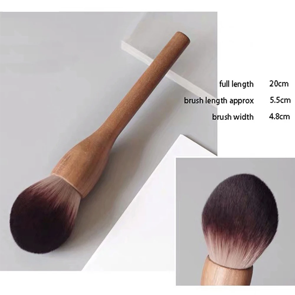 Make-up-Pinsel mit Geschenkgriff, Retro-Make-up-Werkzeug, Rougepinsel, hochwertiger, superweicher, loser Pinsel aus Walnussholz