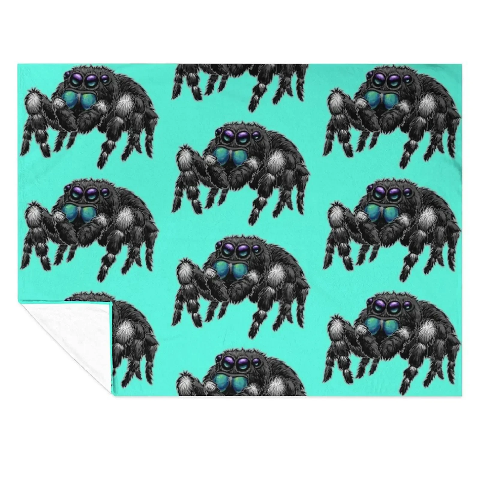 

Daring Jumping Spider Phidippus Audax Throw Blanket manga Designers Blankets For Bed Polar Blankets