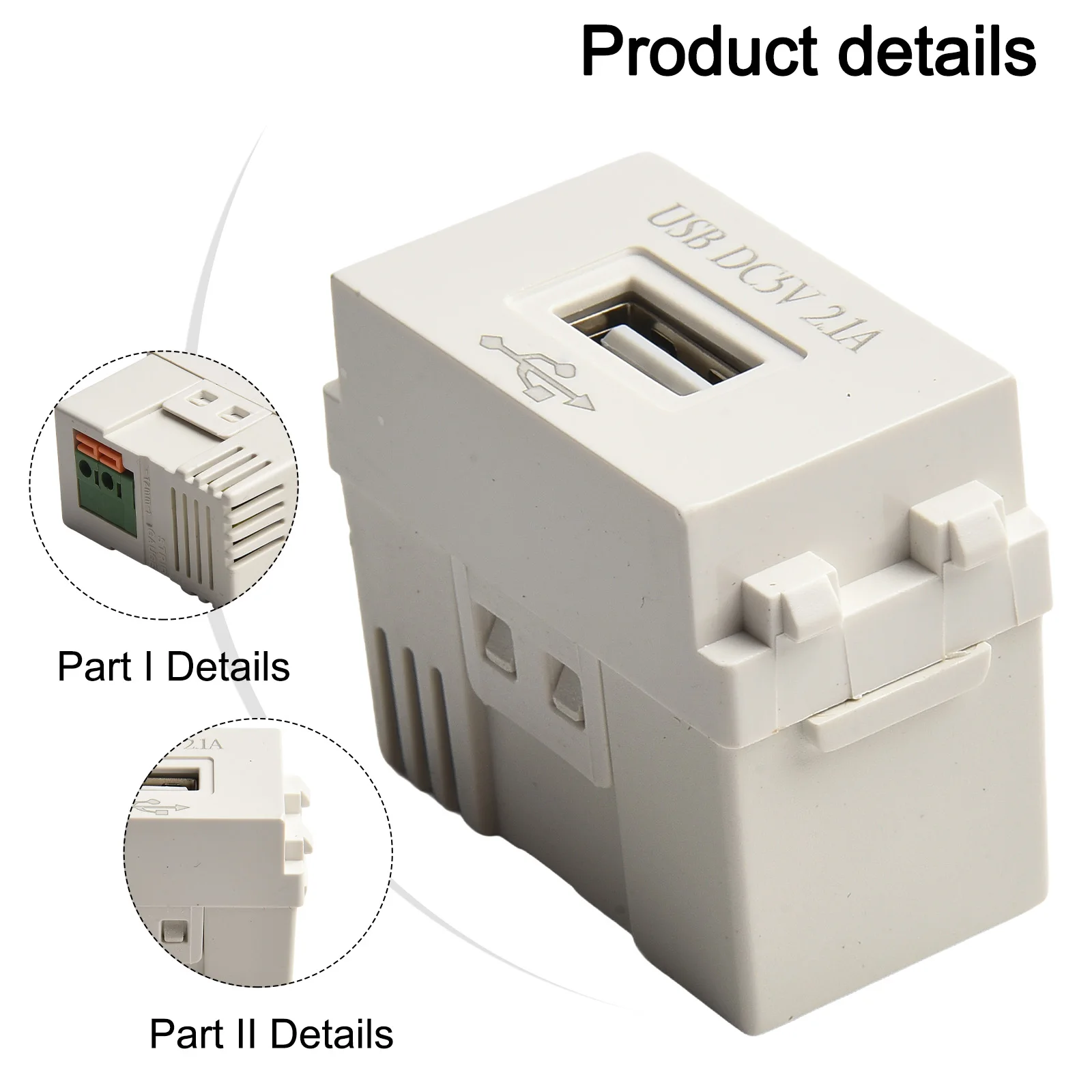 شاحن تبديل وحدة طاقة USB أنيق مصمم خصيصًا للاستخدام المريح للهاتف المحمول في المنزل أو الفنادق