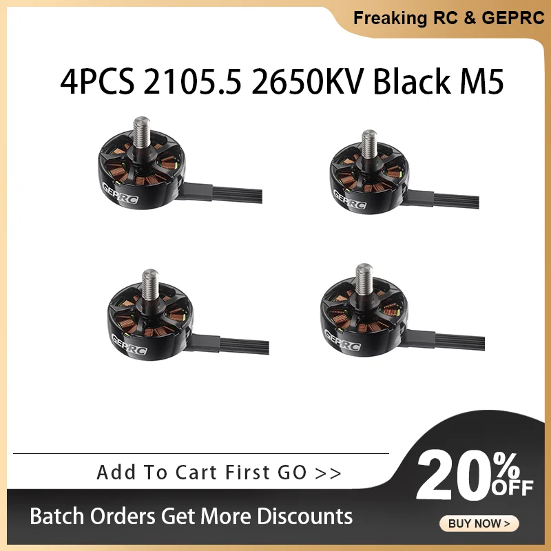 GEPRC SPEEDX2 2105.5 2650KV Motor Black M5