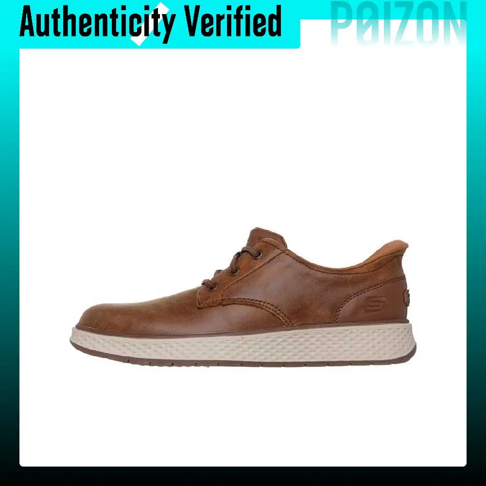 Skechers BURKETT Slip Ins Leather Dress Shoes Men's Brown 205624-CML