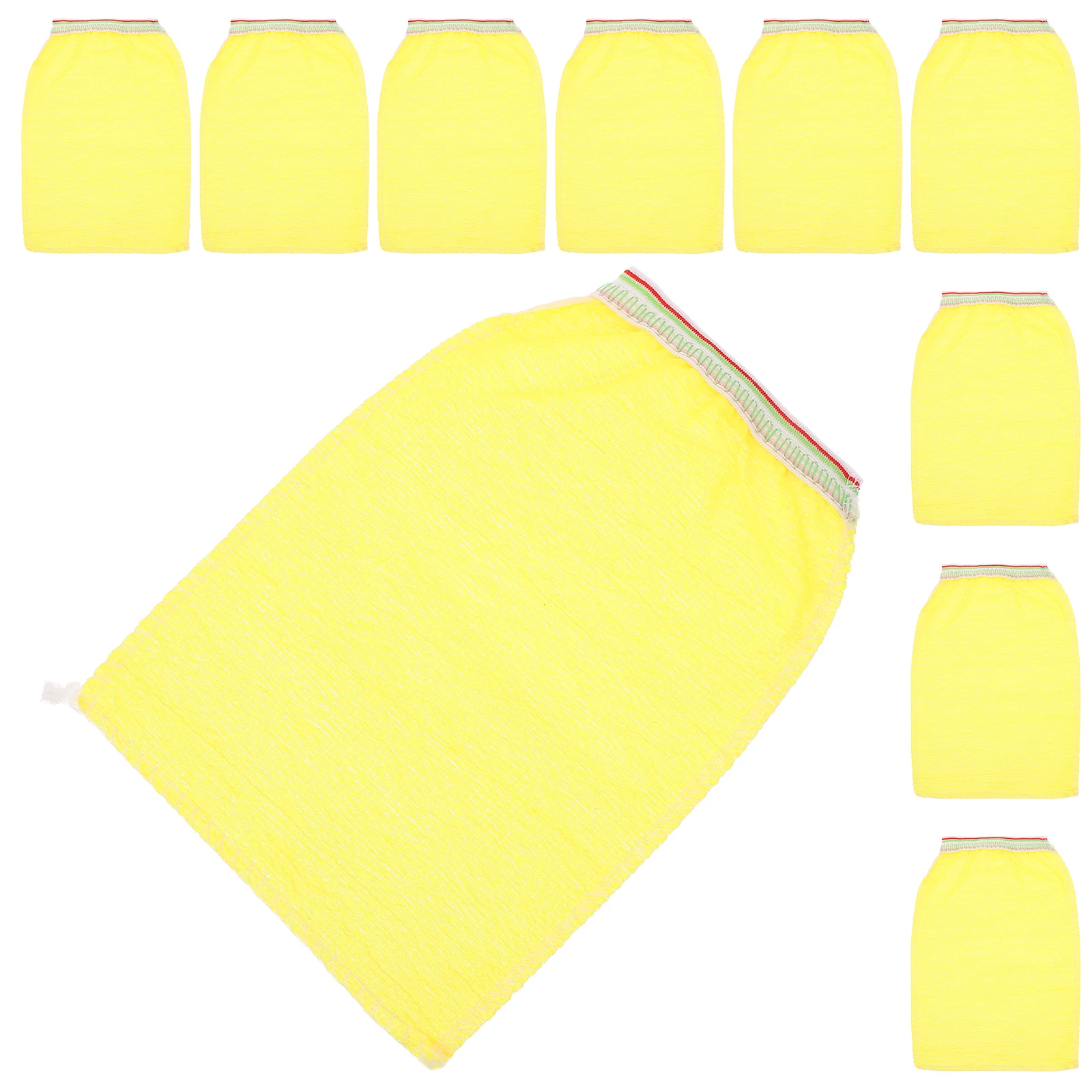 

25pcs Disposable Bath Gloves Scrubbing Exfoliating Shower Body Massage Non Woven Fabric Soft Skin Friendly Yellow