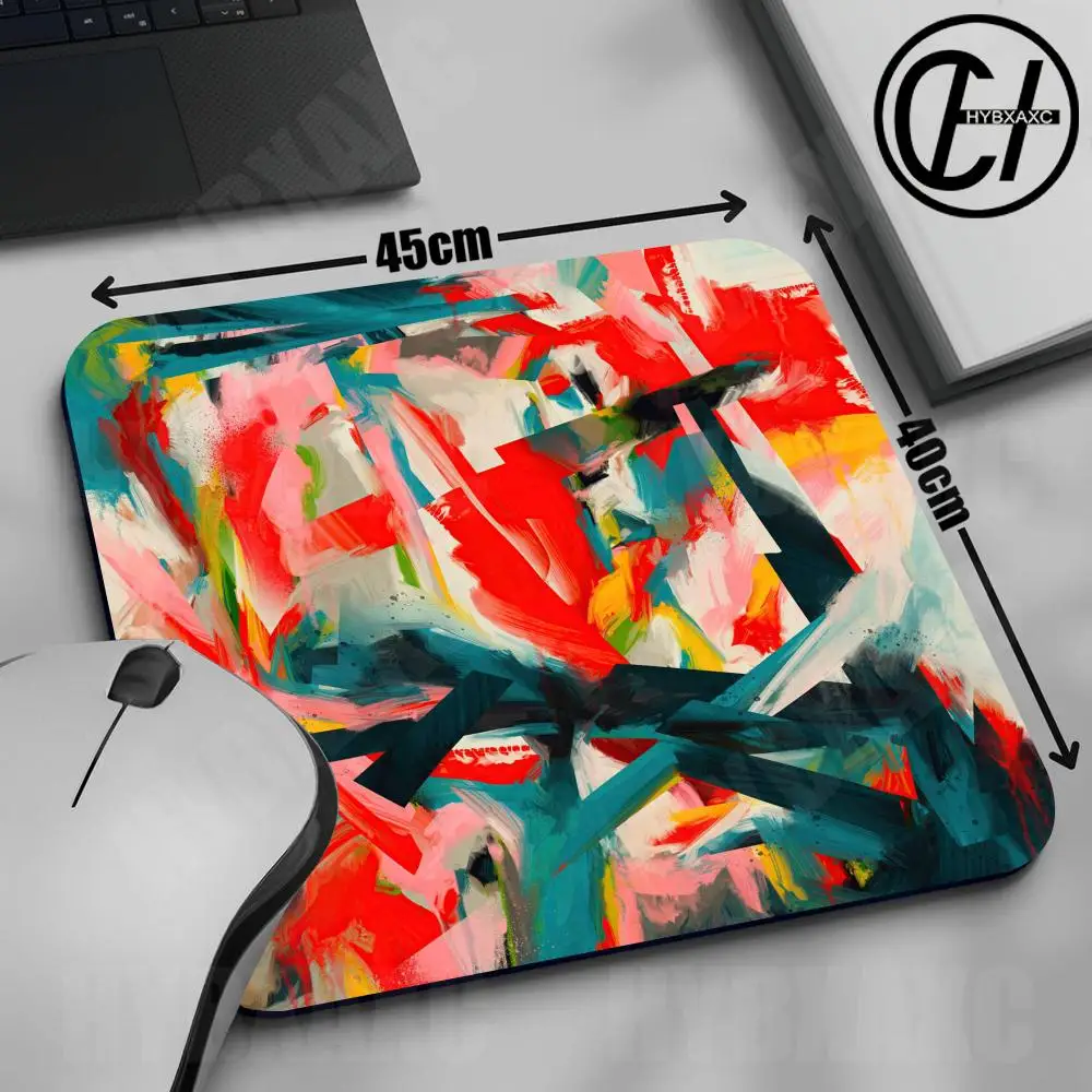 Small Abstract Art Gaming Mouse Pad Non-Slip Rubber Base, Desk Mat for Gamers and Office Use Perfect Gift for Friends