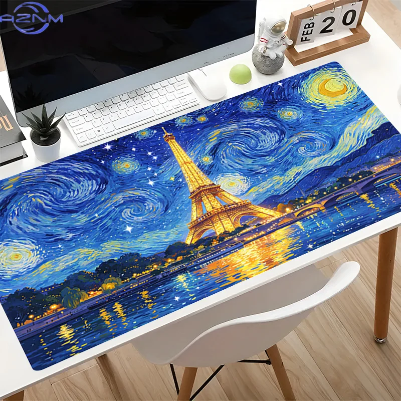Exquisite Mouse Pad HD Print Eiffel Tower Gamer Notebook Desk Mat XXL Large Gaming Keyboard Pad Designed specifically Mousepad