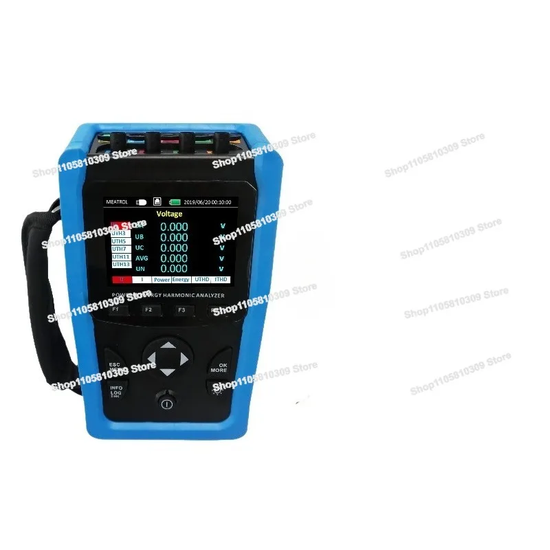 AC Analyzer, Handheld Voltage Current Power Factor Harmonic Roche Coil Energy Meter