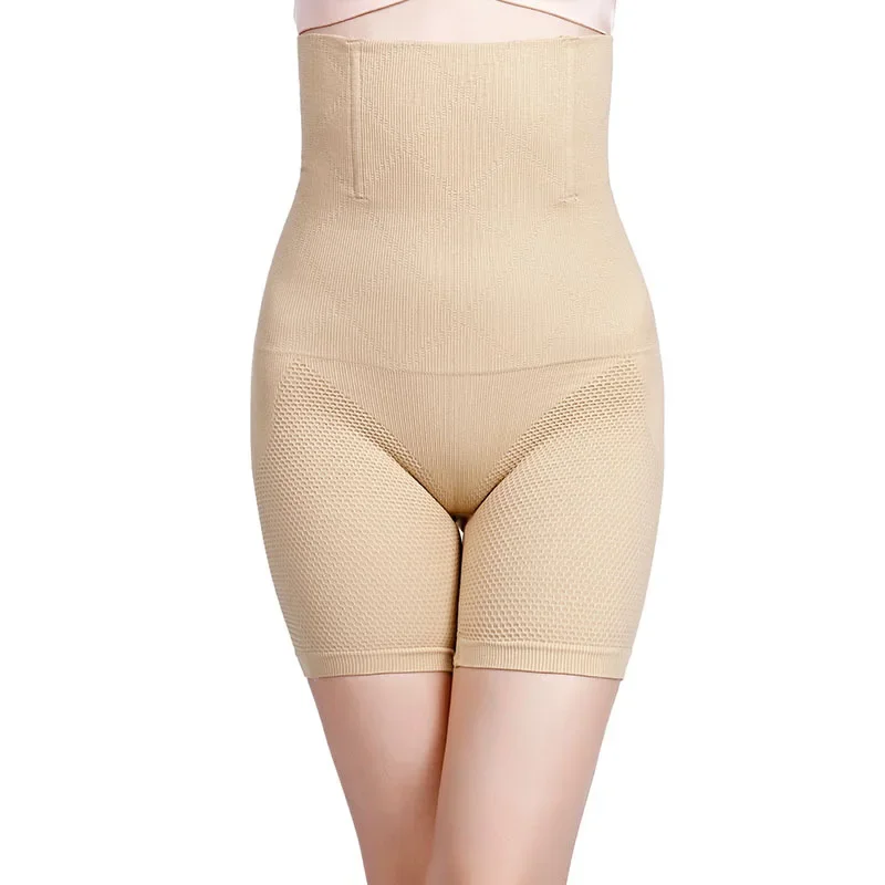 

3XL High Waist Flat Angle Hip Lift Seamless Belly Pants Postpartum Flat Angle Body Sculpting Underwear Large Size Safety Pants