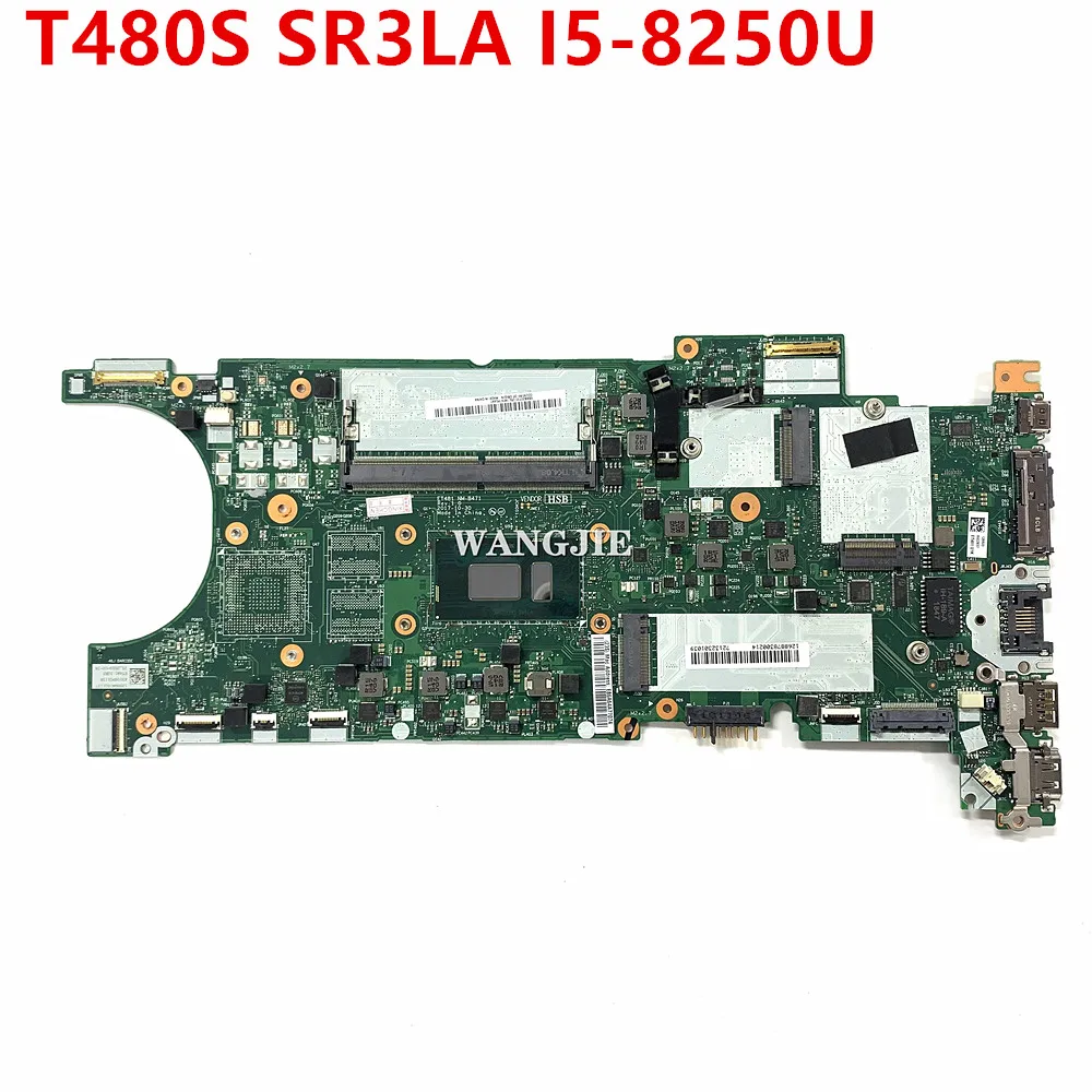 For Lenovo ThinkPad T480S Laptop Motherboard 02HL812 ET481 NM-B471 With SR3LA i5-8250U CPU RAM 8G 4G 100% Working