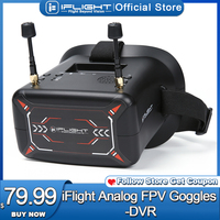 iFlight 4.3inch FPV Analog Goggles 40CH 5.8GHz with DVR Function Built-in 3.7V 2000mAh battery for FPV Glasses