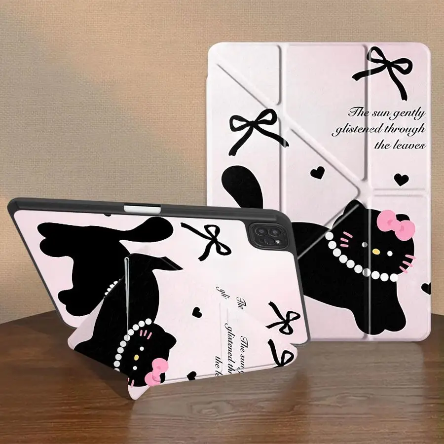 

Cute Cat Holder Cover Tablet Case For iPad Mini 6 7 Pro 11th 10th 9th 8th 7th 12.9inch Pro 2025 Air 4 5 M3 M2 1 2 M4 11inch