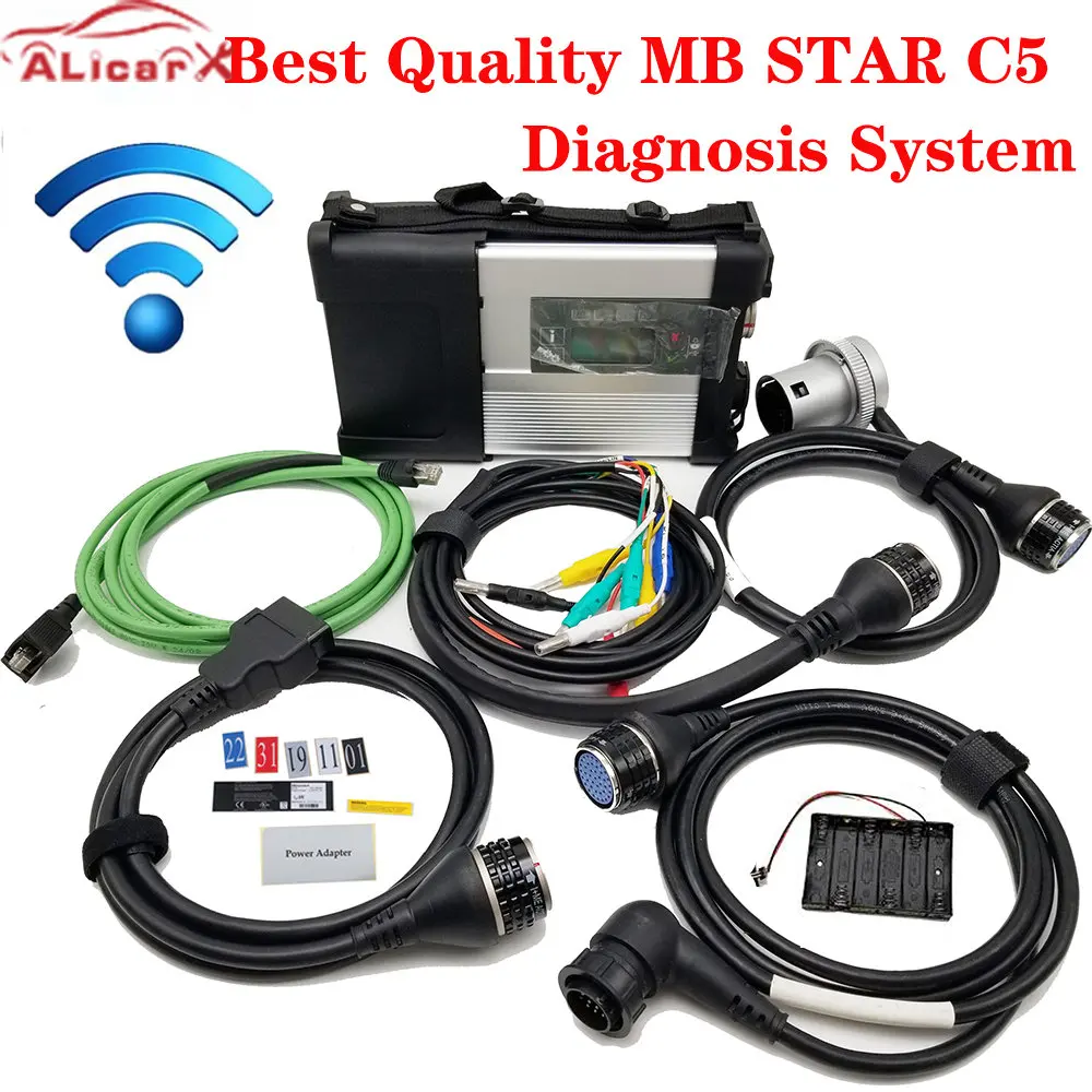 Top Quality MB STAR C5 Car Diagnostic Tool MB SD Connect Compact 5 Update by MB Star Diagnosis c4 Support Wifi V03/2023 install